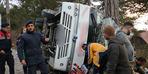 Bolu'da korkunç kaza!  Tatilcileri taşıyan minibüs devrildi, yaralanmalara neden oldu